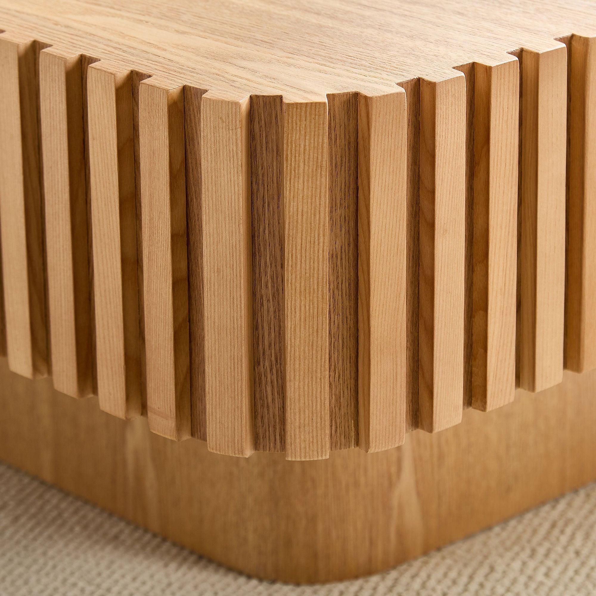 2PCS Modern Wooden Coffee Table Set for Living Room.