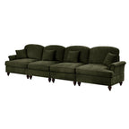 Mid Century 4 Seater Sofa with Flared Arms and Skirts.