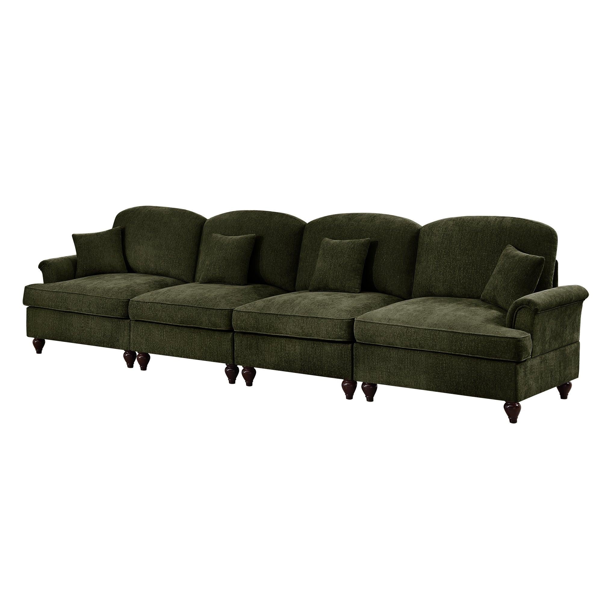 Mid Century 4 Seater Sofa with Flared Arms and Skirts.