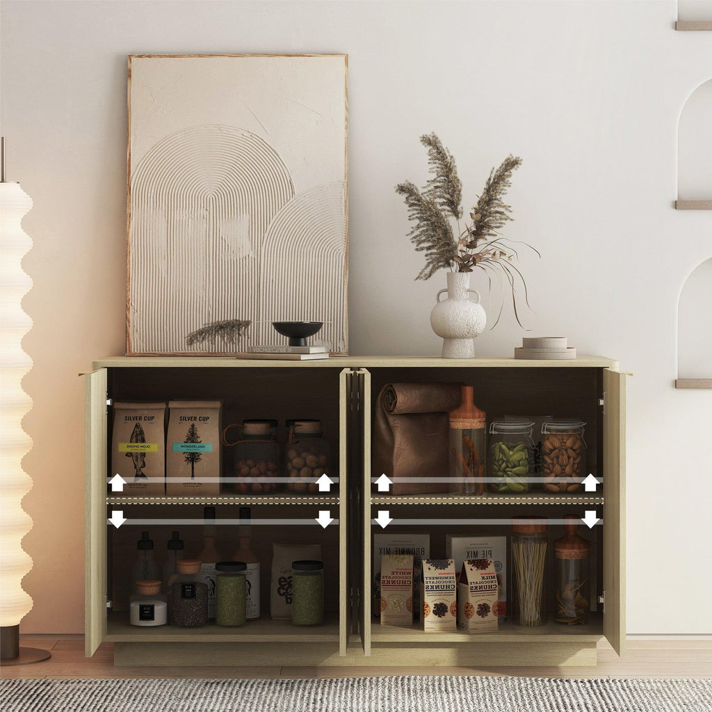 Wood Modern Buffet Cabinet - Elegant Storage Solution.