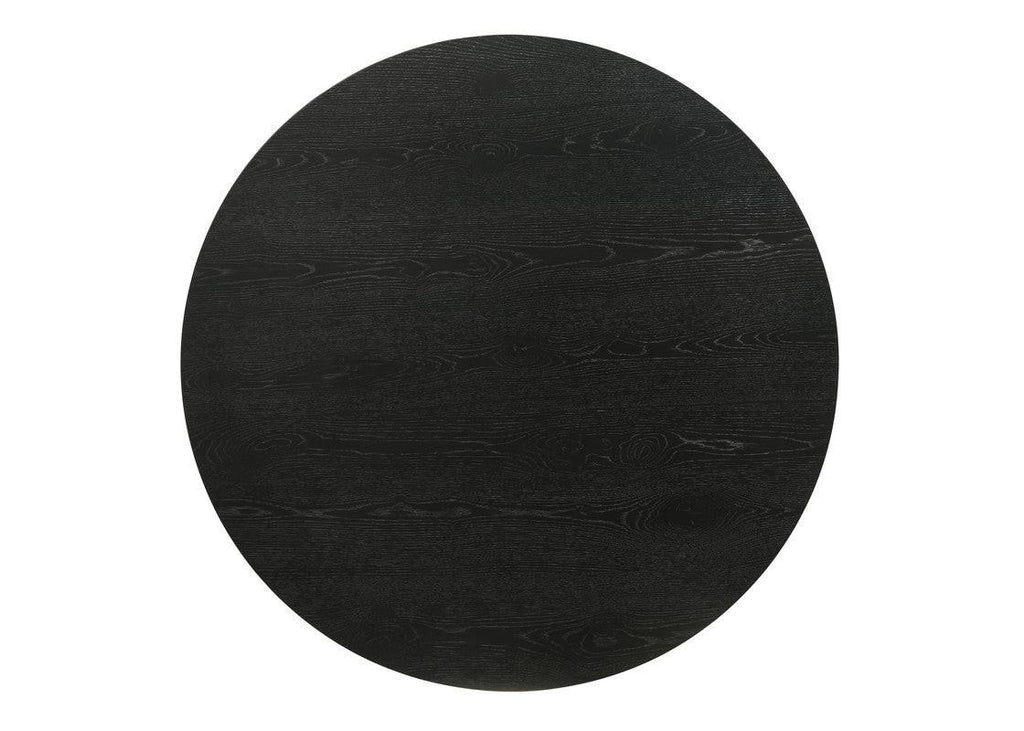 Jacopo Round Black End Table - 22' Diameter Pedestal Base.