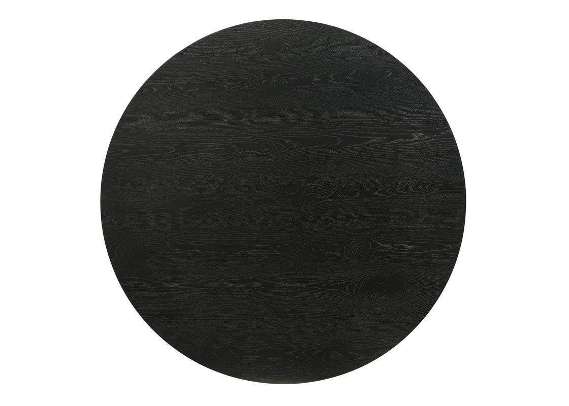 Jacopo Round Black End Table - 22' Diameter Pedestal Base.