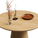 43 Inch Round MDF Dining Table for Modern Spaces.