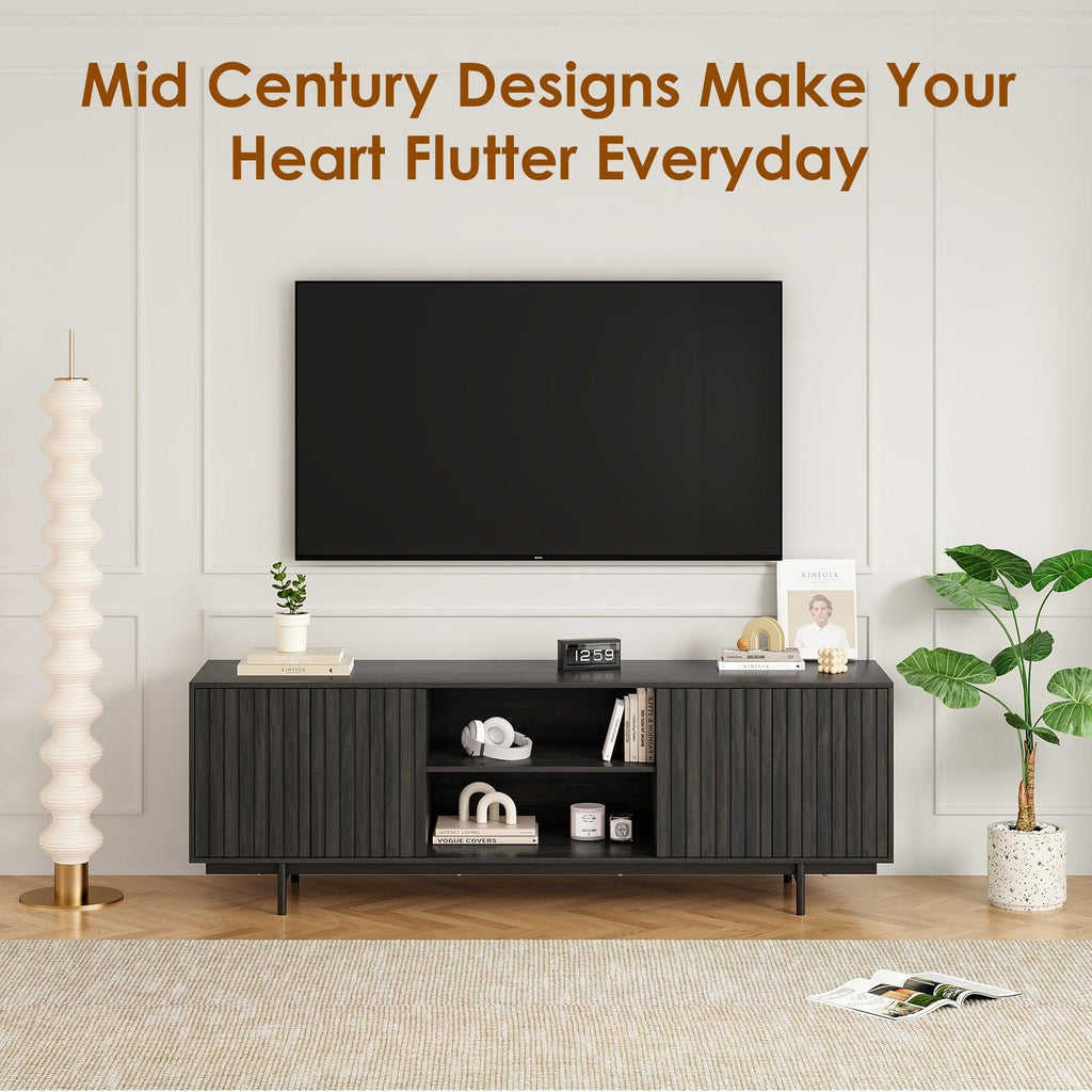 Mid Century Modern TV Stand for TVs Up to 75".