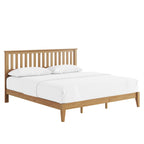 Malinda Mission Style King Panel Bed with Wood Construction.