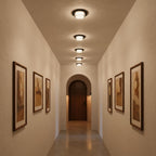 12 inch Square Black Integrated LED Flush Mount.