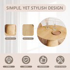 43 Inch Round MDF Dining Table for Modern Spaces.