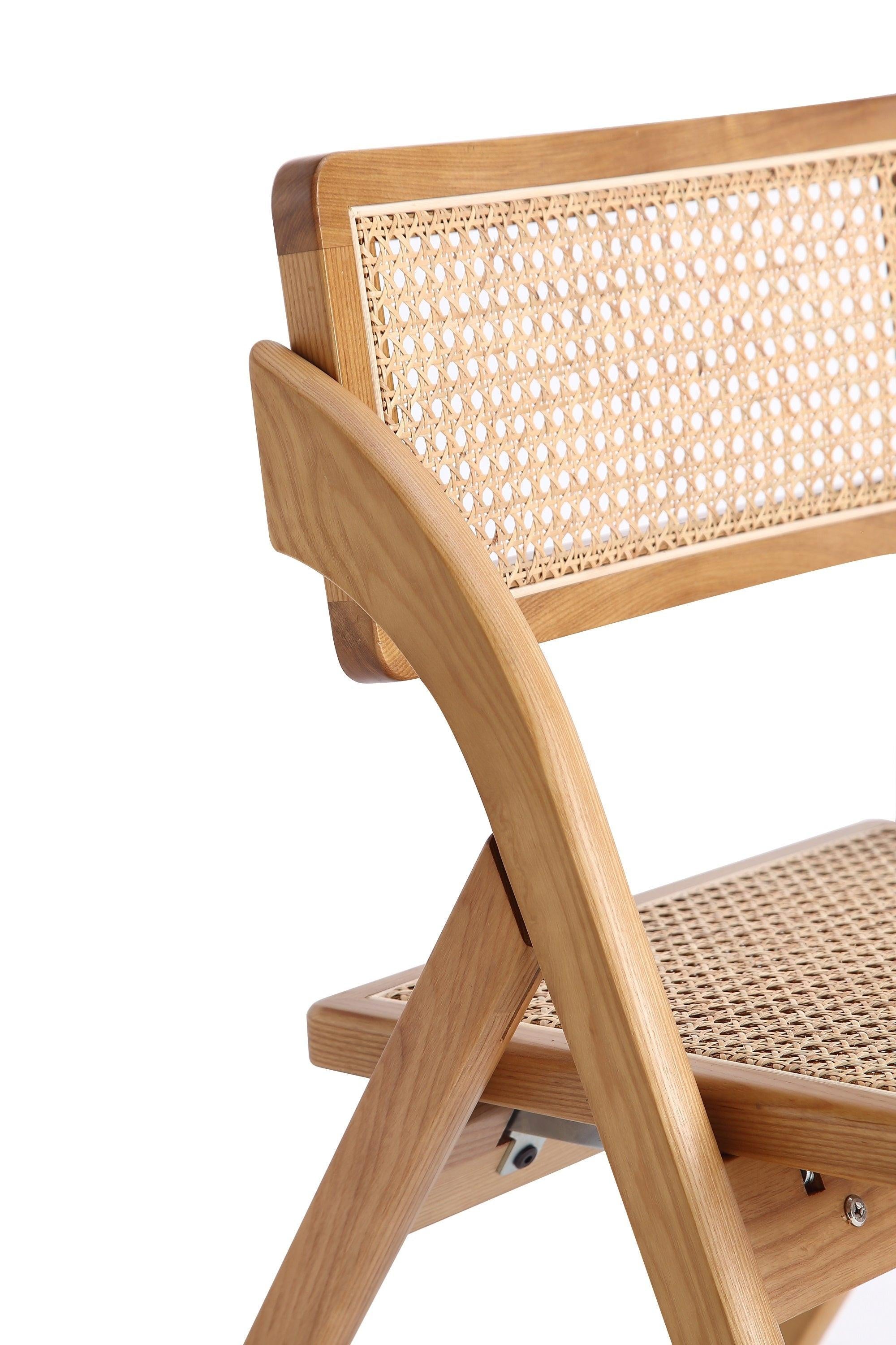Lambinet Wood Folding Chair in Natural - Set of 2.