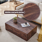 Walnut MDF Coffee Table - 39.3x23.6x12 Inch Design.