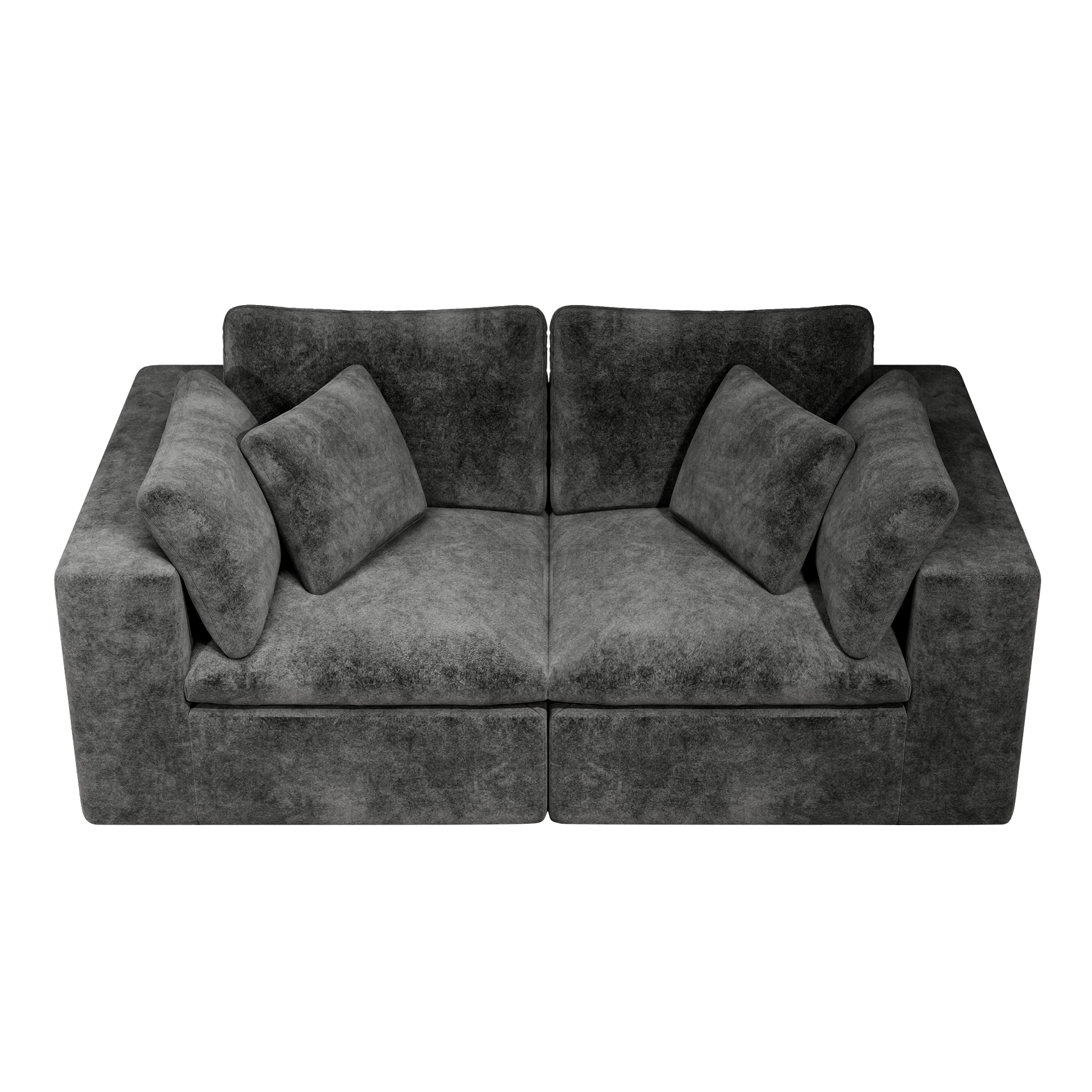 Modular Sectional Sofa in Grey - No Assembly Needed.