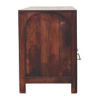 Solid Wood Arched Edge Media Unit.