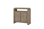 Oak Veneer Bar Cabinet with Wine Storage.