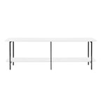 Celine 71' Console Table in White (2-Shelf)