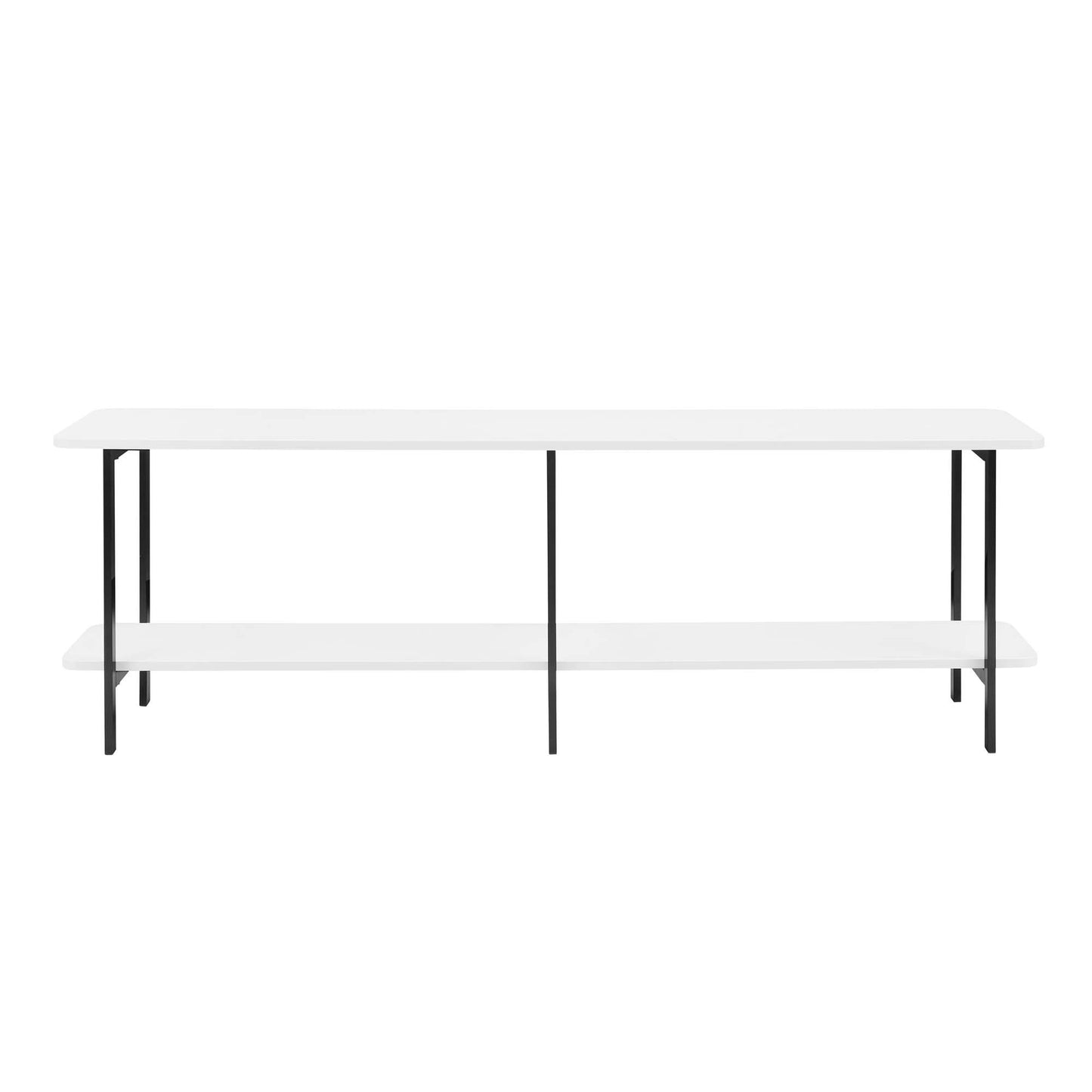 Celine 71' Console Table in White (2-Shelf)