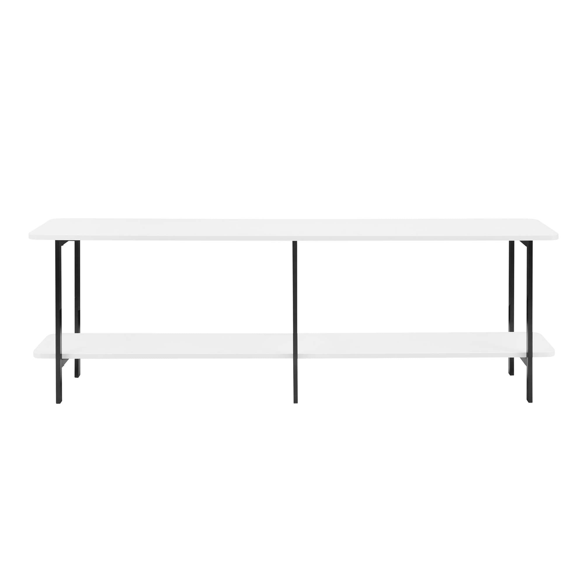 Celine 71' Console Table in White (2-Shelf)