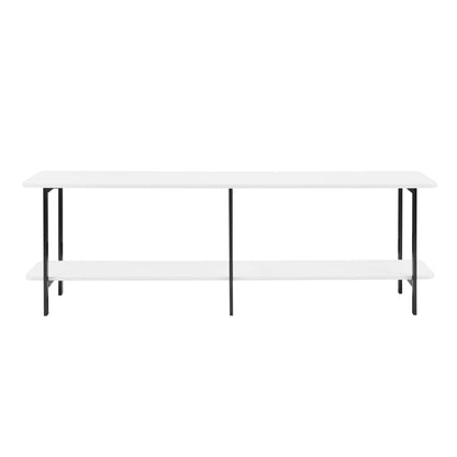 Celine 71' Console Table in White (2-Shelf)