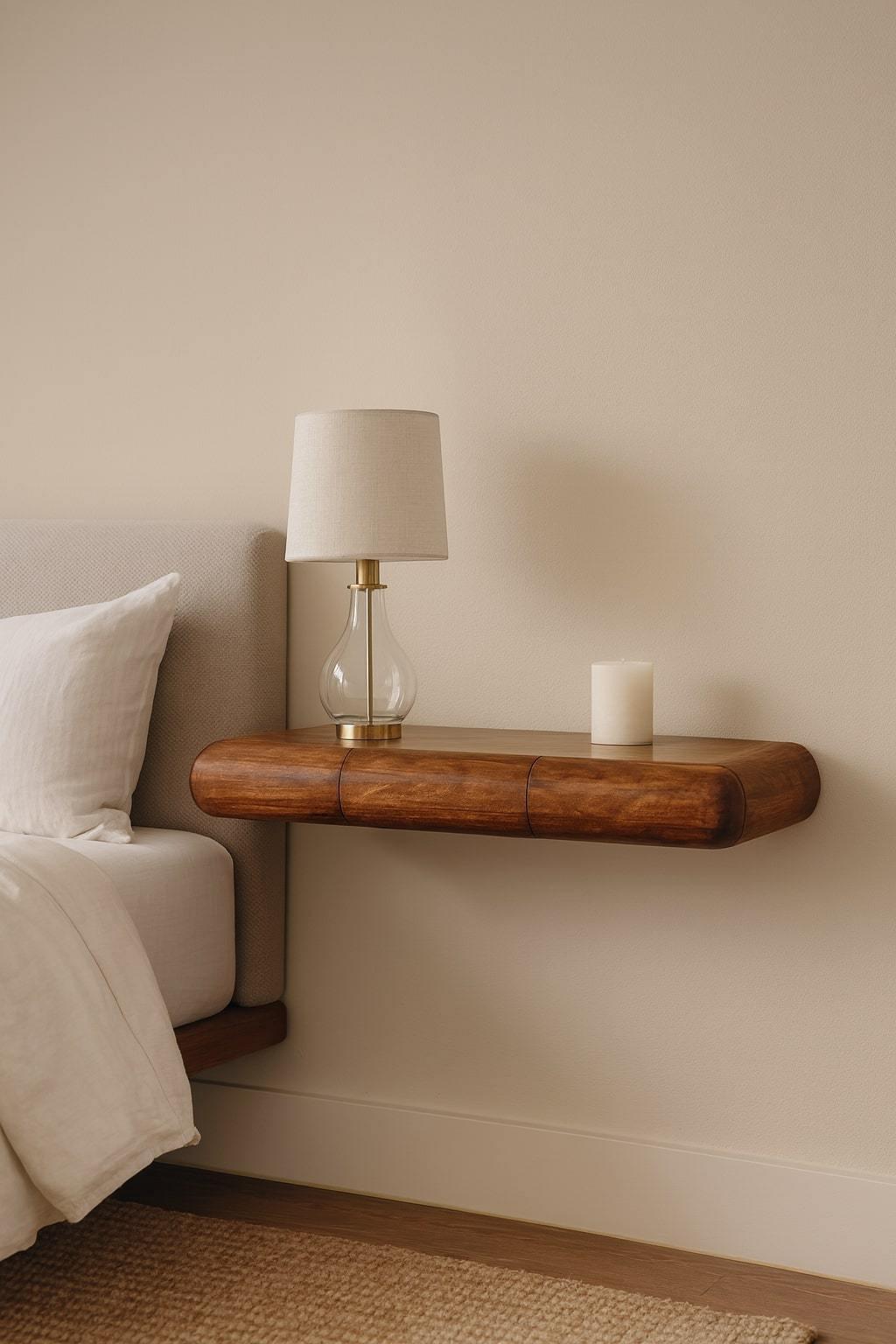 Artisan Solid Wood Wall-Mounted Console for Modern Use.