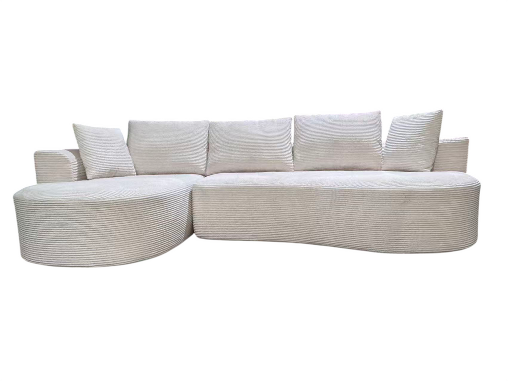 Curved Sectional Couch Set - Modern Minimalist Furniture.