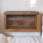 Soba Wall-Mounted Bedside, Open Storage, Brown