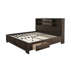 Eastern King Size Bed with Bookcase Headboard Storage.