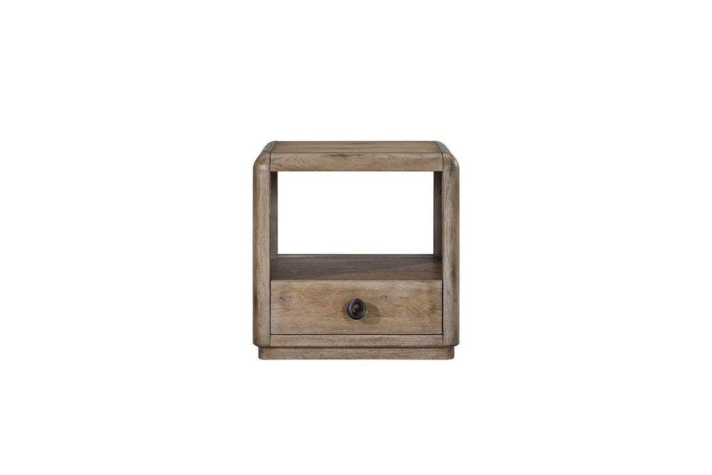 Knotty English Oak End Table for Modern Storage.