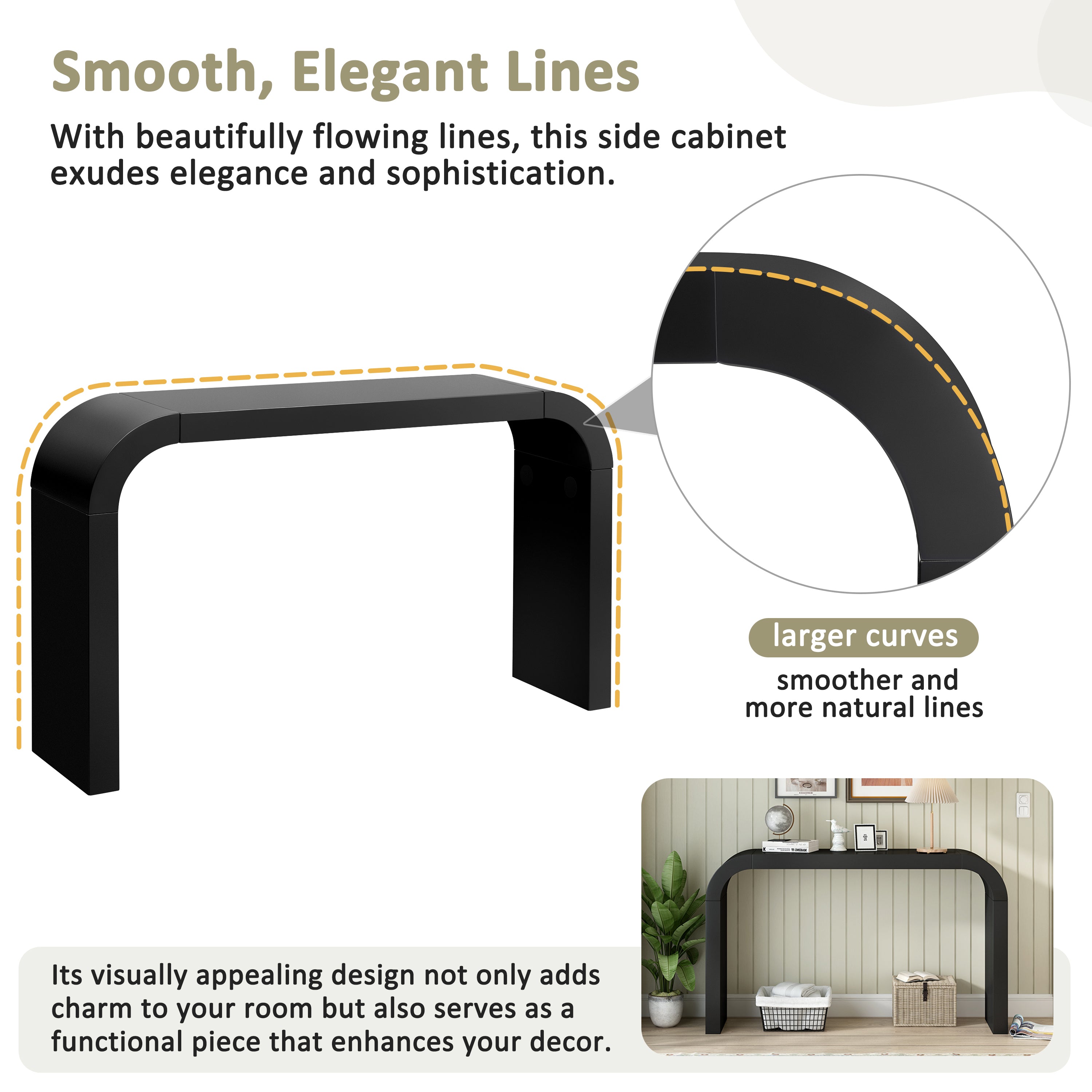 Modern Console Table for Living Room, Hallway, Bedroom