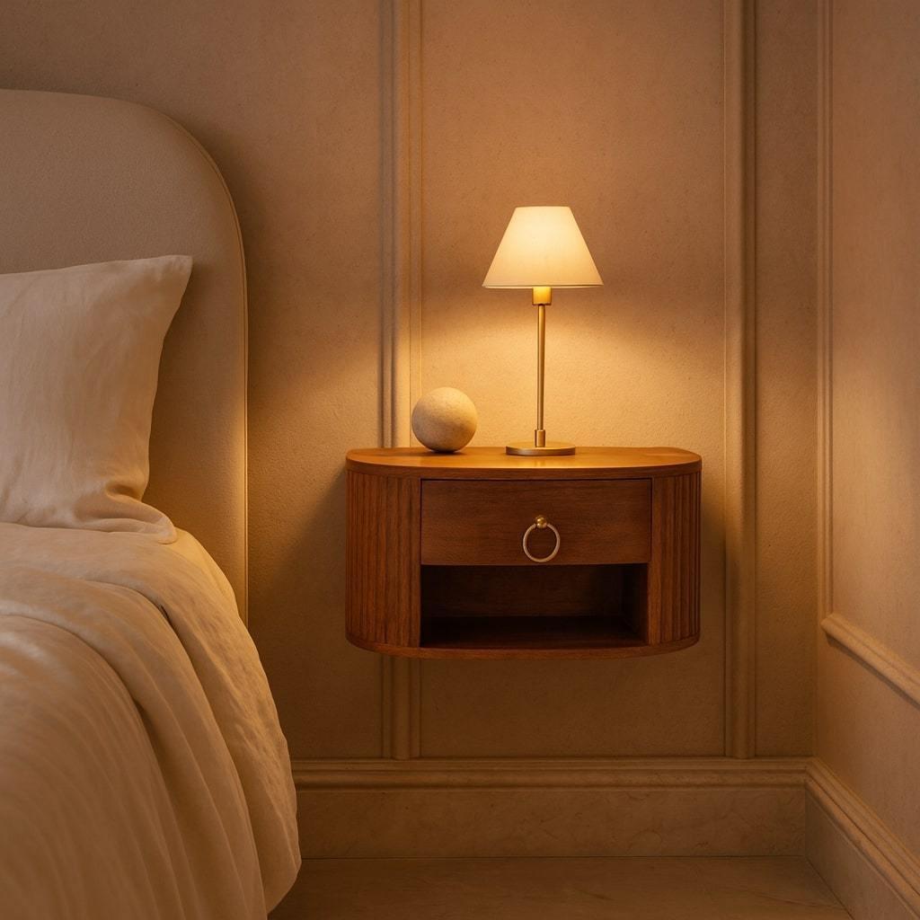 Artisan Furniture Solid Wood Nightstand for Bedrooms.