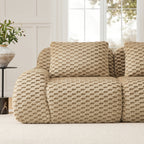 Modern Modular Sofa - U-Shaped Sectional in a bright living room, showcasing its plush flannelette fabric and ergonomic design.