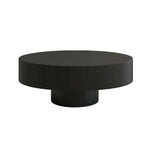 Fluted Round Coffee Table - Mid Century Modern Design.