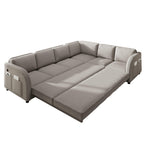 L-Shaped Sofa with Pull-Out Bed and USB Port.