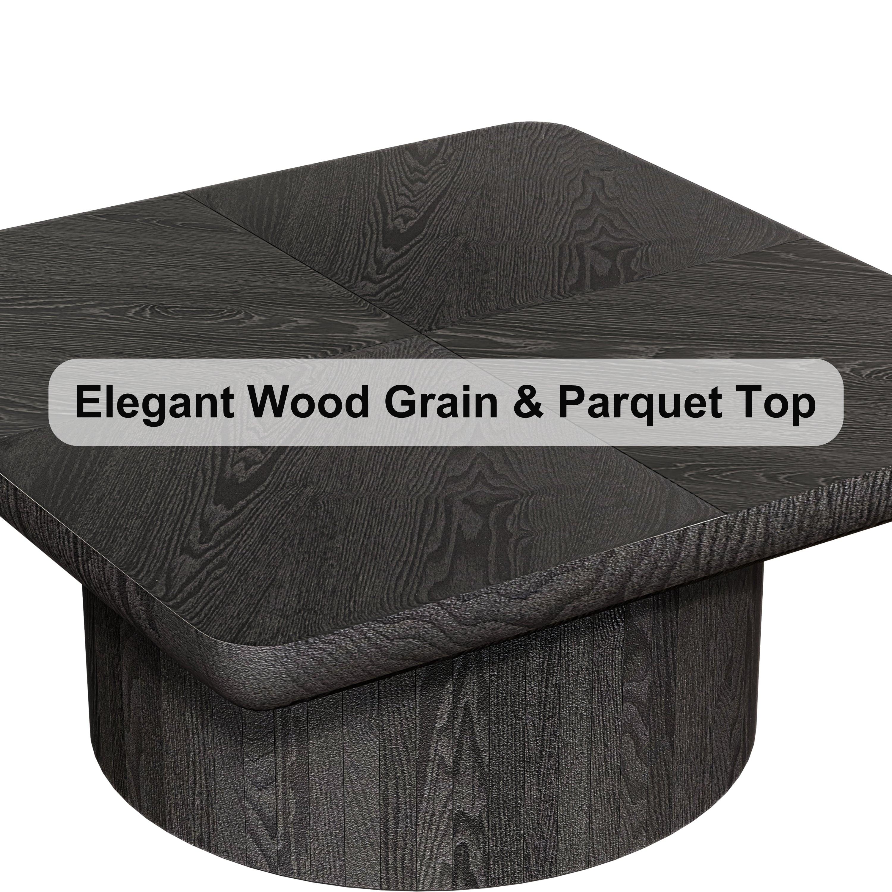 Modern Wood Nesting Coffee Table Set for Versatile Spaces.