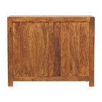 Solid Wood Amber Wavefront Cabinet for Modern Living Space.