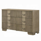 Rustic Oak Bedroom Dresser with 6 Storage Drawers.