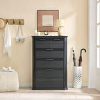 Modern 6 Drawer Dresser Storage for Bedroom & Living Room.