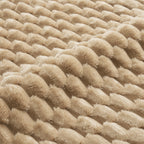Close-up of flannelette fabric on Modern U-Shaped Modular Sofa showing plush, textured surface for enhanced comfort and visual appeal.