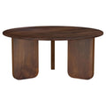 Columbo Brown Round Coffee Table - Mango Wood Design.