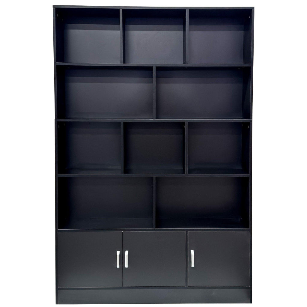 70.87' Tall Bookshelf with 10 Cubes and Cabinet.