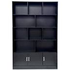 70.87' Tall Bookshelf with 10 Cubes and Cabinet.