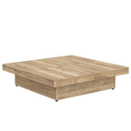 Sliding Top Coffee Table with Storage in Natural Wood Grain.
