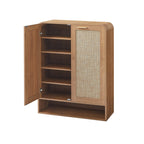 Rattan Shoe Cabinet with 6-Tiers for Shoe Storage.