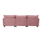Oversized Modular Sectional Sofa with Movable Ottoman.