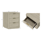 Evelyn 20' Nightstand in Natural (3-Drawer)