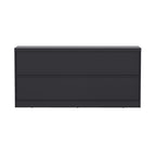 Rear view of the Viennese 62' Sideboard in black. Smooth back panel suitable for wall placement in dining or living areas.