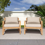 Acacia Wood Outdoor Leisure Chair - Comfortable Patio Seating.