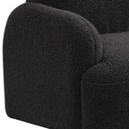 Sherpa Upholstered Bear-Shaped Kids Armchair, Black.