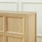 67'' Oak Sideboard Storage Cabinet with Tip-On Opening.