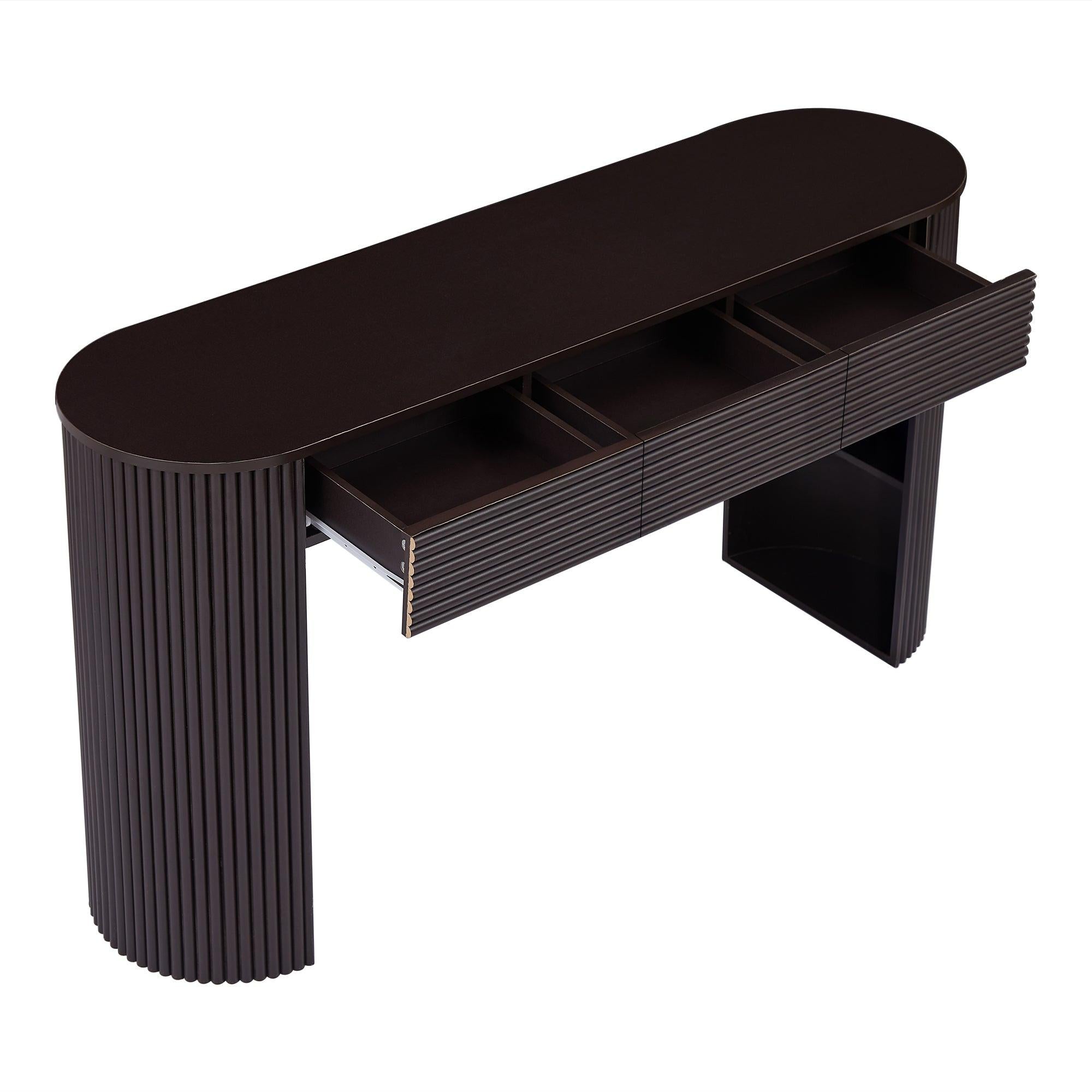 Retro Console Table with Storage for Living Room & Entryway.