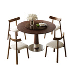47 Inch Solid Wood Dining Table Set with 4 Chairs.