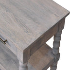 Solid Wood Barclay Side Table with Acid Wash Finish.