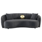 Lorraine Dark Grey Upholstered Sofa Set.